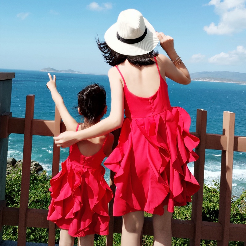 Ropa Madre E Hija] De Padre Hijo Verano 2023 Falda De Playa Bali Sin  Respaldo Tirantes Puji Island Vestido | Shopee Colombia
