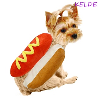 Image of KELDER Mascota Perro Disfraz Calentador Suministros Traje Hamburguesa Cachorro Pequeño Medio Divertido Cosplay