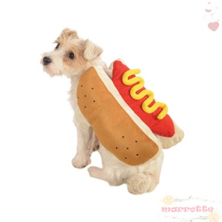 Image of MARROTTE Pet Dog Disfraz De Perro Caliente En Forma De Suministros Traje De Hamburguesa Cachorro Divertido Cosplay