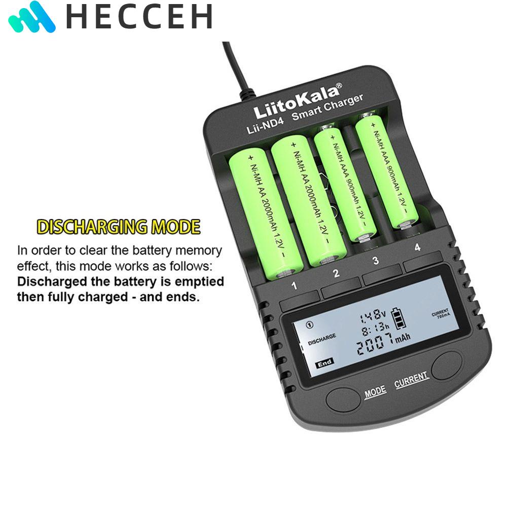 Cargador De Batería HECCEH1 Carga Rápida AA/AAA 1.2V/1.5V Baterías Recargables