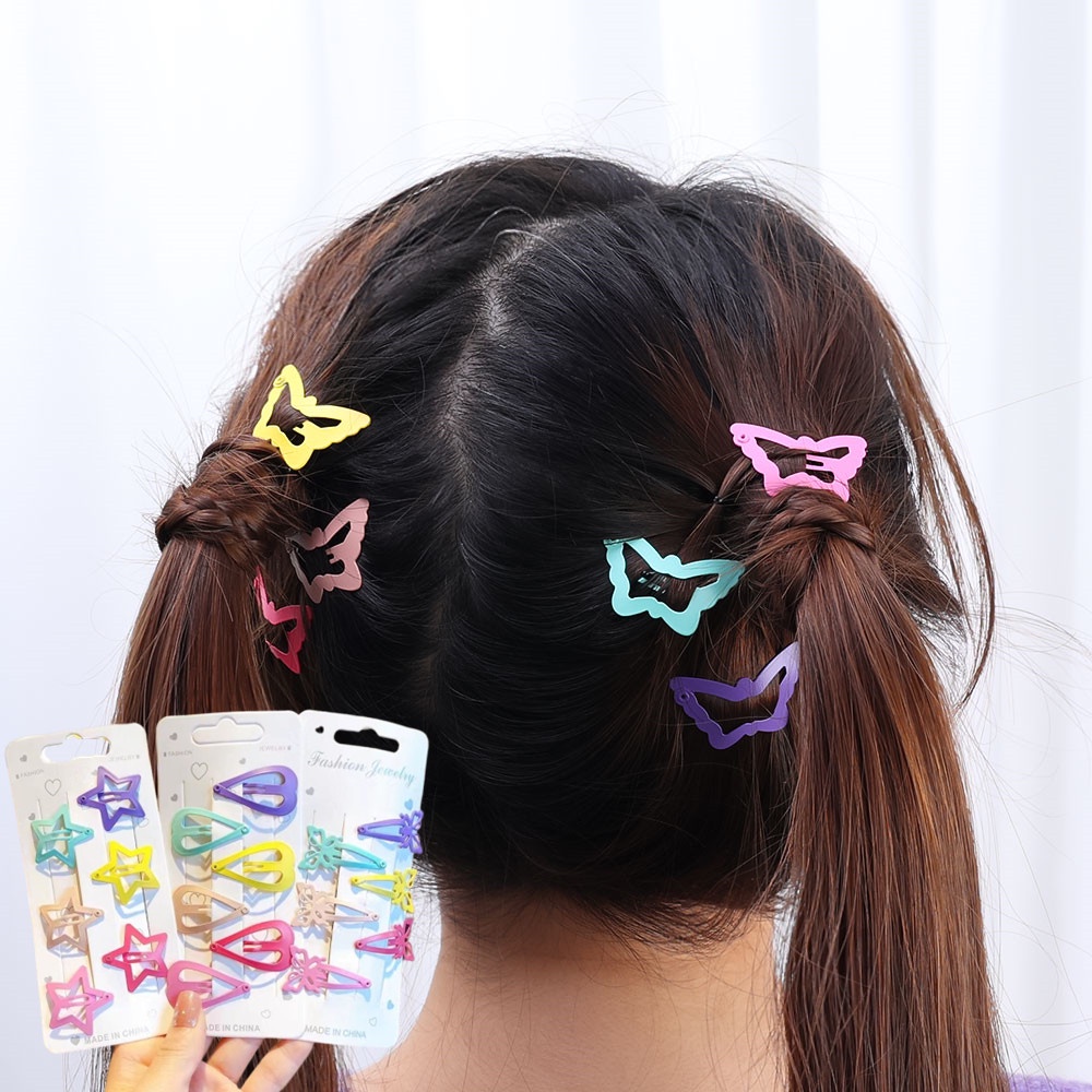 4/6 Pzs Pinzas Para El Cabello Con Forma De Estrella Para Niñas BB  Horquillas Coloridas De Metal Accesorios De Peinado Para Bebés Y Niños |  Shopee Colombia