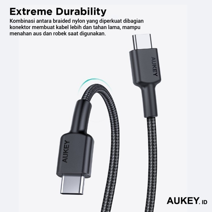 Image of Aukey Cb-Cd37 Usb C a C Cable 3A 30cm (sin embalaje y No<Unk> #1