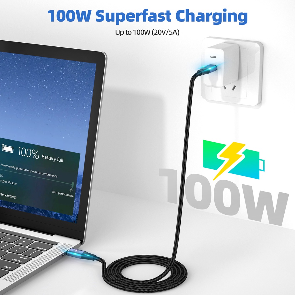 Fonken USB4.0 20Gbps Cable Magnético Tipo C PD100W Carga Rápida USB A 8K 60Hz Transmisión De Vídeo Thunderbolt 3 De Datos Para Teléfono Portátil