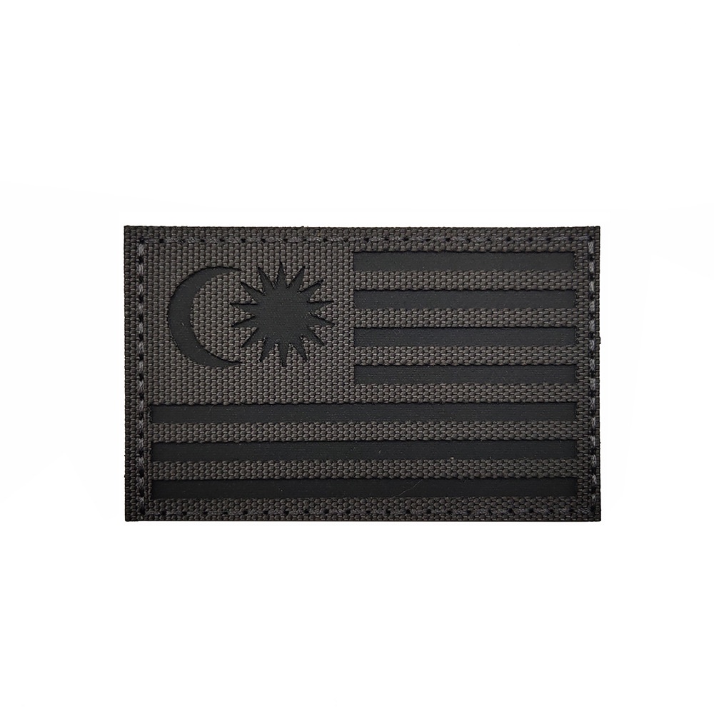 Image of Parche De Bandera Nacional De Malasia Reflectante Velcro Moral Insignia PVC Velc #8