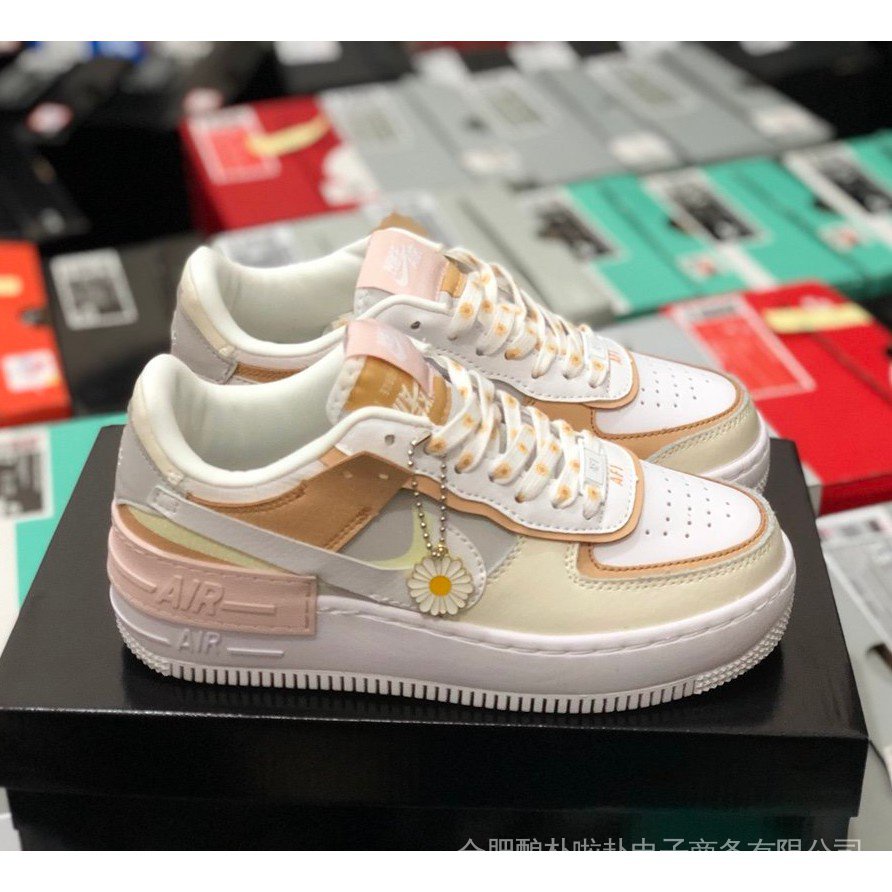 Zapatos Para Correr Originales Nike Air Force 1 Bajo Shadow Macaron  Stitching Small Daisy Girasol | Shopee Colombia