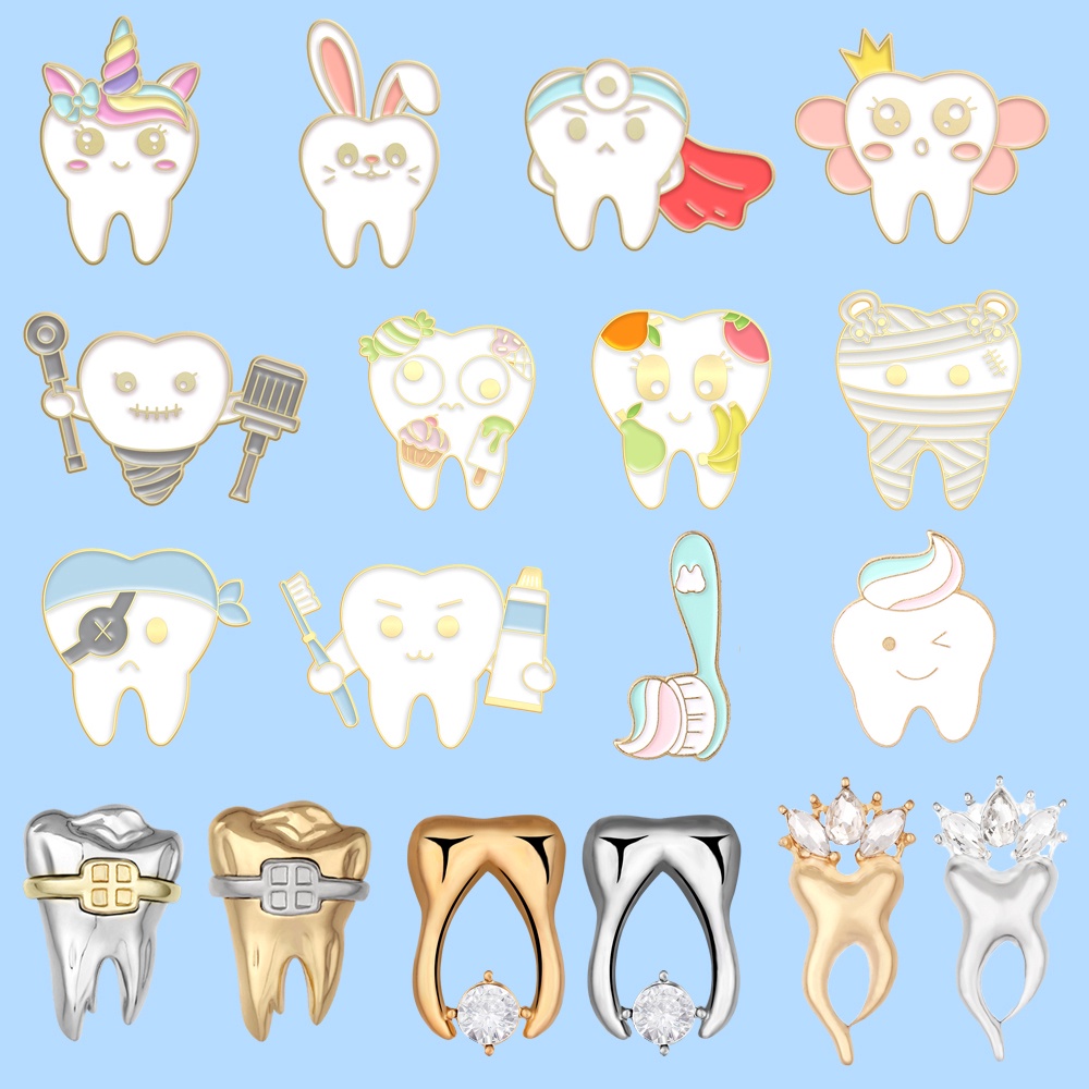 Dientes Cepillo De Metal Esmalte Broche Lindo Dibujos Animados Odontología  Insignia De Solapa Pin Joyería Regalos Para Niños | Shopee Colombia