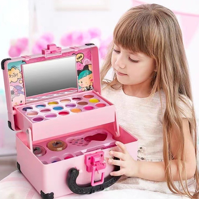 Caja De Juego De Maquillaje Para Niños Juegos Princesa Niña Lápiz Labial  Sombra De Ojos Seguridad Juguetes No Tóxicos Kit dreamg | Shopee Colombia