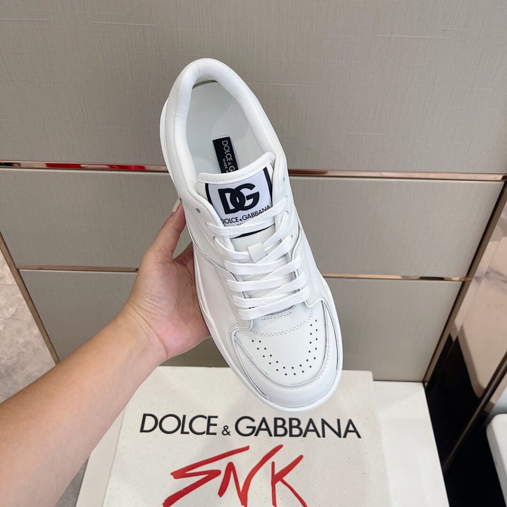Dolce & Gabbana Retro Zapatillas Deportivas Hombres Casual Pareja Zapatos Blancos De Suela Gruesa Shopee Colombia