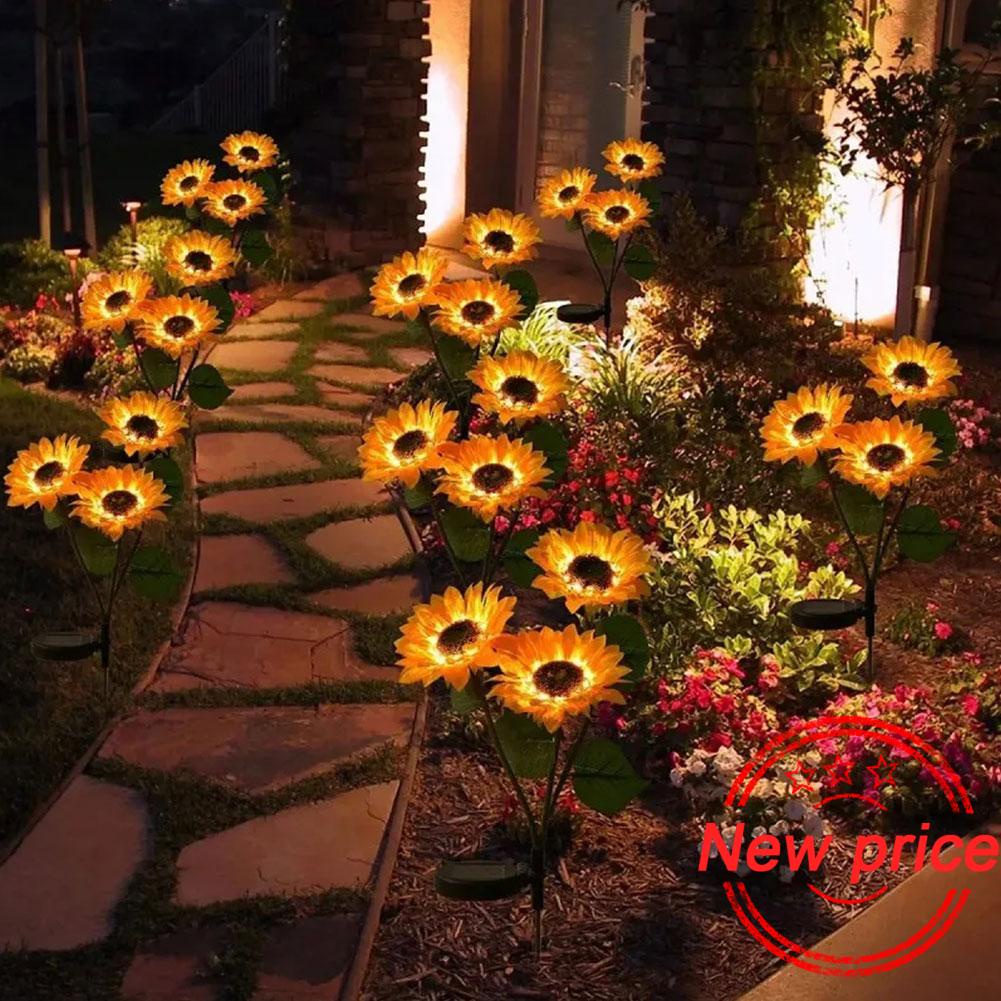 Lámpara De Jardín De Girasol Solar LED D5H9 | Shopee Colombia