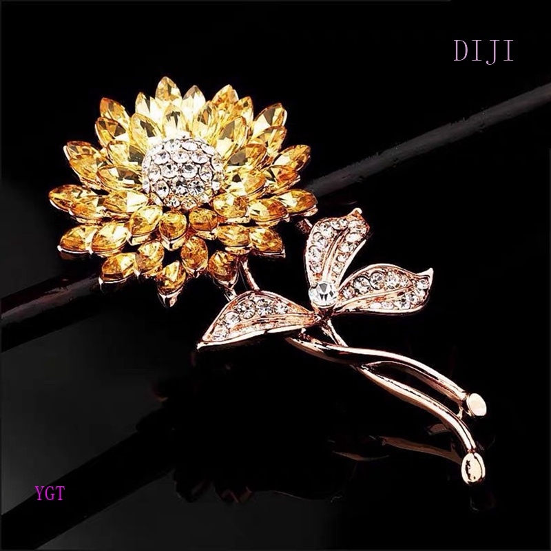 DIJI Moda Pareja Diamantes De Imitación Planta Flor Colección Broche De  Girasol Pin Para Las Mujeres Señora Disfraz Joyería | Shopee Colombia